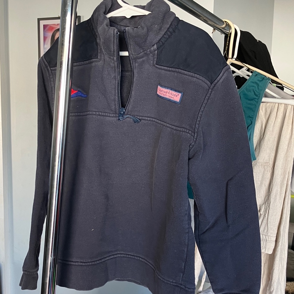 Vineyard Vines Men's Dark Blue Zip-Up Sweater